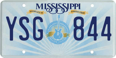 MS license plate YSG844