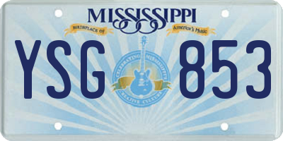 MS license plate YSG853