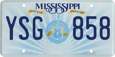 MS license plate YSG858