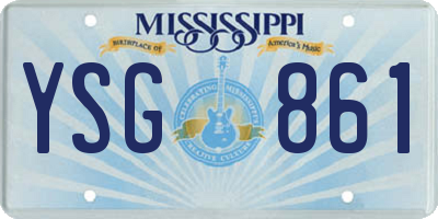 MS license plate YSG861