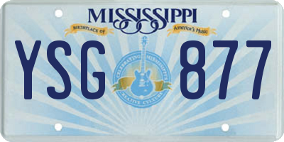 MS license plate YSG877