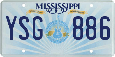 MS license plate YSG886