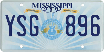 MS license plate YSG896