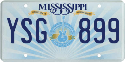 MS license plate YSG899