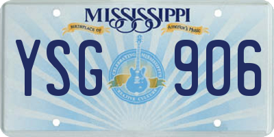 MS license plate YSG906