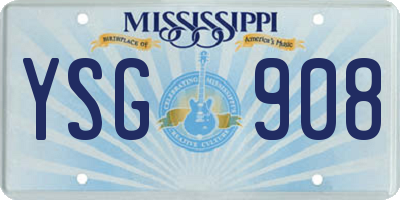 MS license plate YSG908