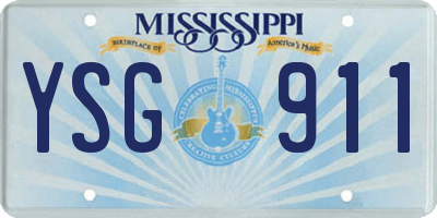 MS license plate YSG911