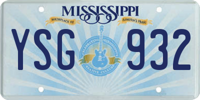 MS license plate YSG932