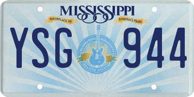 MS license plate YSG944