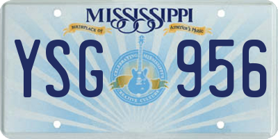 MS license plate YSG956
