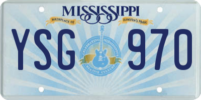 MS license plate YSG970