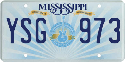 MS license plate YSG973