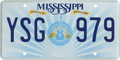 MS license plate YSG979