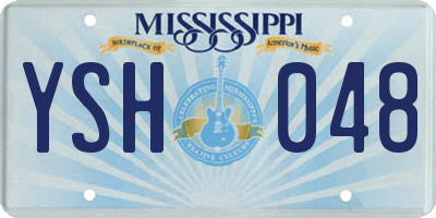 MS license plate YSH048