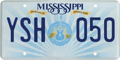 MS license plate YSH050