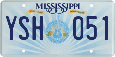 MS license plate YSH051
