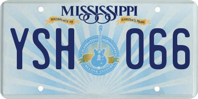 MS license plate YSH066