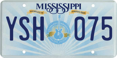 MS license plate YSH075