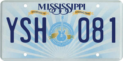 MS license plate YSH081