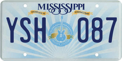 MS license plate YSH087
