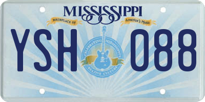 MS license plate YSH088