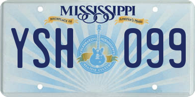 MS license plate YSH099