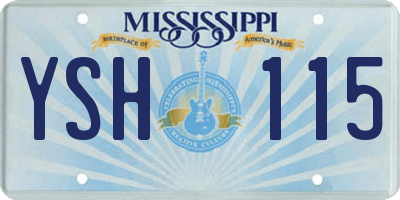 MS license plate YSH115