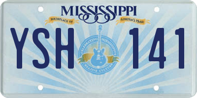 MS license plate YSH141