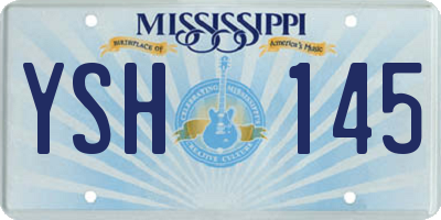 MS license plate YSH145
