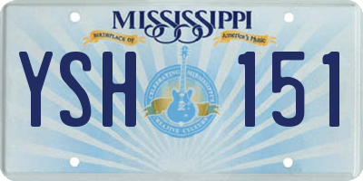 MS license plate YSH151
