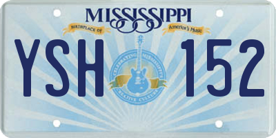 MS license plate YSH152