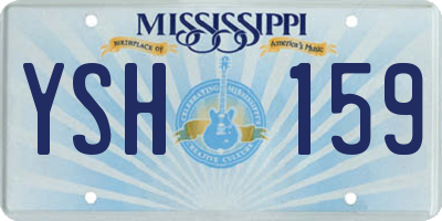 MS license plate YSH159