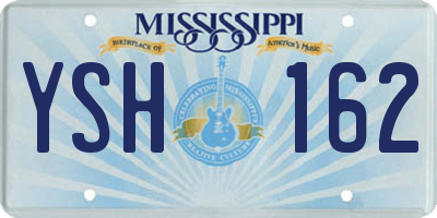 MS license plate YSH162