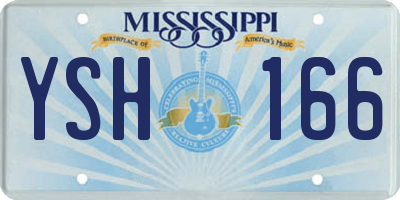 MS license plate YSH166