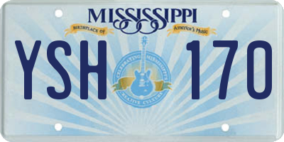 MS license plate YSH170