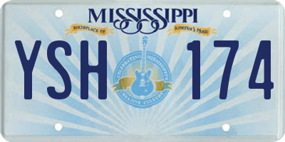 MS license plate YSH174