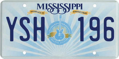 MS license plate YSH196