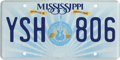 MS license plate YSH806