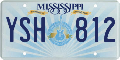MS license plate YSH812