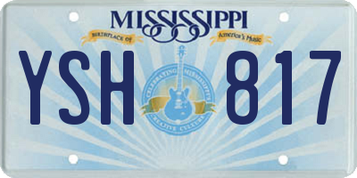 MS license plate YSH817