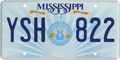 MS license plate YSH822
