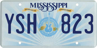 MS license plate YSH823