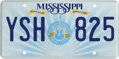 MS license plate YSH825
