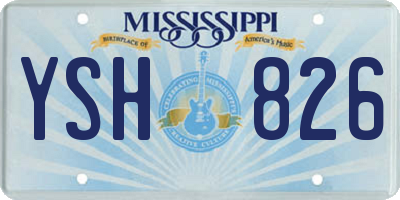 MS license plate YSH826