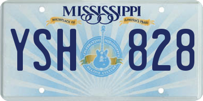 MS license plate YSH828