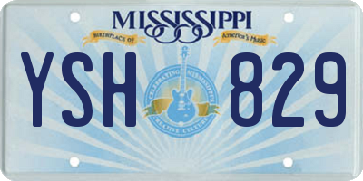 MS license plate YSH829