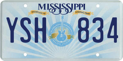 MS license plate YSH834