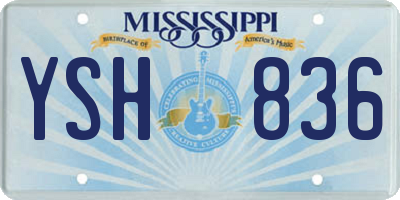 MS license plate YSH836