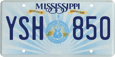 MS license plate YSH850