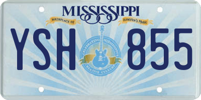 MS license plate YSH855